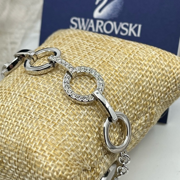 Genuine Vintage Swarovski Crystal Link Bracelet 8" Adjustable - Picture 9 of 16